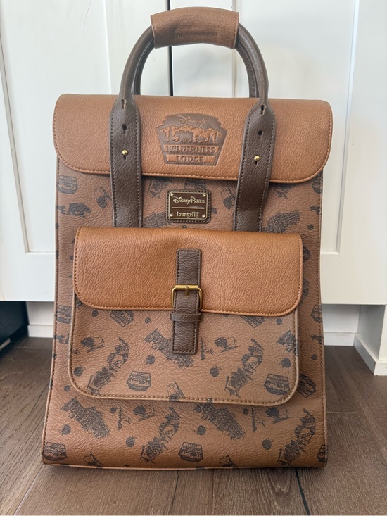 Disney Handbags - Disney Brown Two-Tone Wilderness Explorer Pattern Backpack